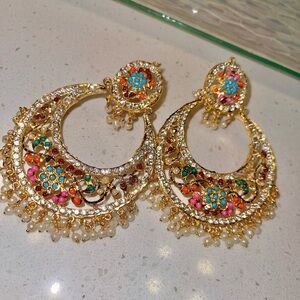 pakistani indian jhumka earrings